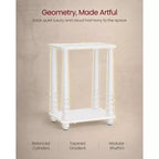 Collection - Side Table, Nightstand for Small Spaces, with Shelf, Solid Wood Legs, Mid-Century Modern