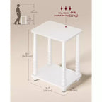 Collection - Side Table, Nightstand for Small Spaces, with Shelf, Solid Wood Legs, Mid-Century Modern