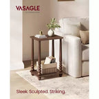 Collection - Side Table, Nightstand for Small Spaces, with Shelf, Solid Wood Legs, Mid-Century Modern