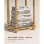 Collection - Side Table, Nightstand for Small Spaces, with Shelf, Solid Wood Legs, Mid-Century Modern