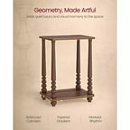 Collection - Side Table, Nightstand for Small Spaces, with Shelf, Solid Wood Legs, Mid-Century Modern