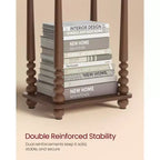 Collection - Side Table, Nightstand for Small Spaces, with Shelf, Solid Wood Legs, Mid-Century Modern