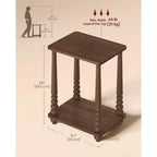 Collection - Side Table, Nightstand for Small Spaces, with Shelf, Solid Wood Legs, Mid-Century Modern