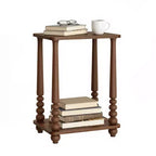 VASAGLE MARIEL Collection - Side Table, Nightstand for Small Spaces, with Shelf, Solid Wood Legs, Mid-Century Modern