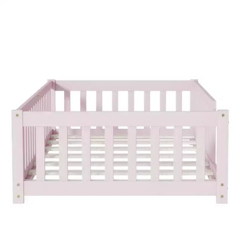 Queen Bed Frame Upholstered Velvet Lumbar Support Noise-Free Design