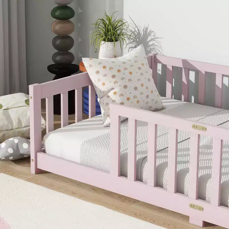 Queen Bed Frame Upholstered Velvet Lumbar Support Noise-Free Design