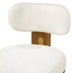 Modern Minimalist Upholstered Dining Chair with Solid Rubber Wood Legs