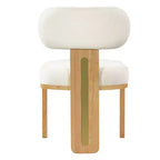Modern Minimalist Upholstered Dining Chair with Solid Rubber Wood Legs