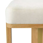 Modern Minimalist Upholstered Dining Chair with Solid Rubber Wood Legs