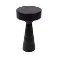Kate and Laurel Solbrett Wood Side Table, Black, 12x12x22