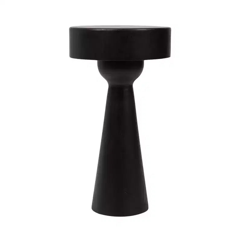 Wood Side Table, Black, 12x12x22