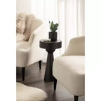 Wood Side Table, Black, 12x12x22