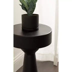 Wood Side Table, Black, 12x12x22