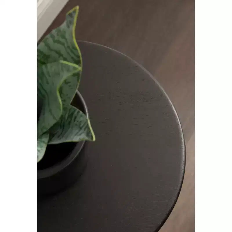 Wood Side Table, Black, 12x12x22