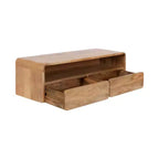 Wood Floating Console Table, Natural, 30x10x9