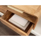 Wood Floating Console Table, Natural, 30x10x9