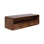 Kate and Laurel Kato Wood Floating Console Table, Walnut Brown, 30x10x9