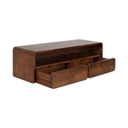 Wood Floating Console Table, Walnut Brown, 30x10x9