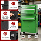 Heavy Duty 8 Drawer Tool Chest,Rolling Tool Box Cabinet,2-in-1 Detachable Metal Tool Storage Organizer,Lockable Steel Tool Cart with Portable Top Box