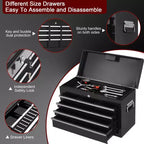 Heavy Duty 8 Drawer Tool Chest,Rolling Tool Box Cabinet,2-in-1 Detachable Metal Tool Storage Organizer,Lockable Steel Tool Cart with Portable Top Box