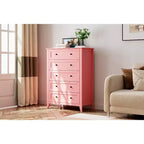 5 Drawer Dresser for Bedroom, Tall Wooden Chest of Drawers with Deep Storage & Metal Knobs, Modern Entryway Organizer