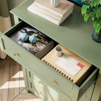 5 Drawer Dresser for Bedroom, Tall Wooden Chest of Drawers with Deep Storage & Metal Knobs, Modern Entryway Organizer