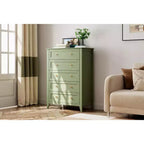 5 Drawer Dresser for Bedroom, Tall Wooden Chest of Drawers with Deep Storage & Metal Knobs, Modern Entryway Organizer