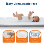 3-in-1 Baby Bassinet Bedside Sleeper w/ Anti-Reflux Incline, Portable Crib w/ 6 Adjustable Heights, Wheels, Mesh & Storage Basket for Newborn