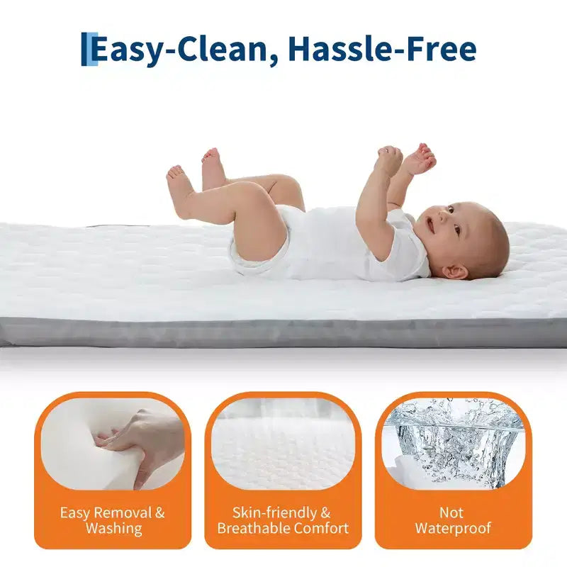 3-in-1 Baby Bassinet Bedside Sleeper w/ Anti-Reflux Incline, Portable Crib w/ 6 Adjustable Heights, Wheels, Mesh & Storage Basket for Newborn