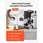 Laundry Pedestal, 12 in Height, Washer and Dryer Pedestals with 700 lbs Weight Load Capacity, Non-Slip Feet, 28.3 x 28.3 in, 2 Pack, White