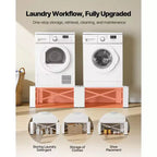 Laundry Pedestal, 12 in Height, Washer and Dryer Pedestals with 700 lbs Weight Load Capacity, Non-Slip Feet, 28.3 x 28.3 in, 2 Pack, White
