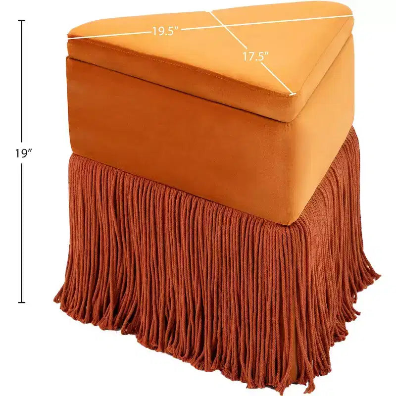 Velvet Ottoman/Stool