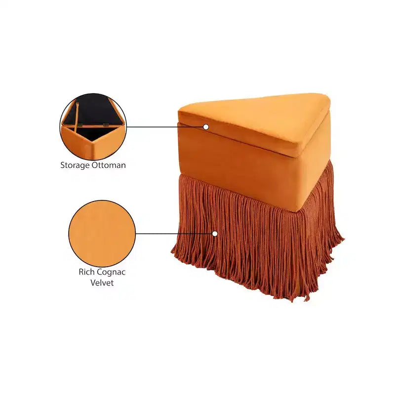 Velvet Ottoman/Stool