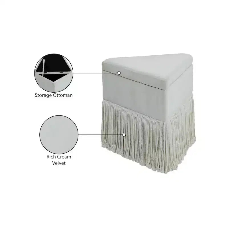 Velvet Ottoman/Stool