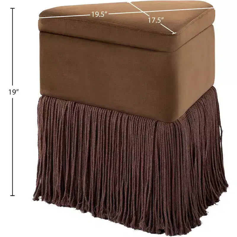 Velvet Ottoman/Stool