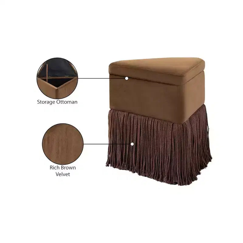 Velvet Ottoman/Stool
