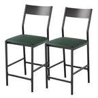 Counter Height Bar Stools with Upholstered Surface for Dining Room, Home Bar