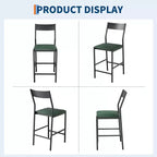 Counter Height Bar Stools with Upholstered Surface for Dining Room, Home Bar