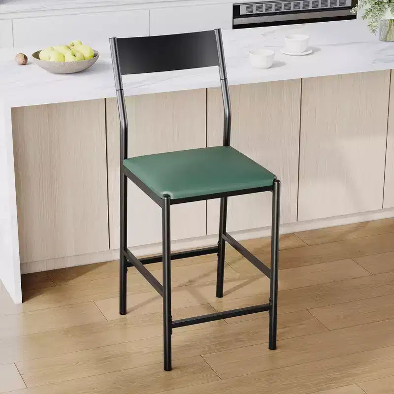 Counter Height Bar Stools with Upholstered Surface for Dining Room, Home Bar