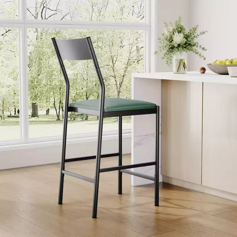 Counter Height Bar Stools with Upholstered Surface for Dining Room, Home Bar