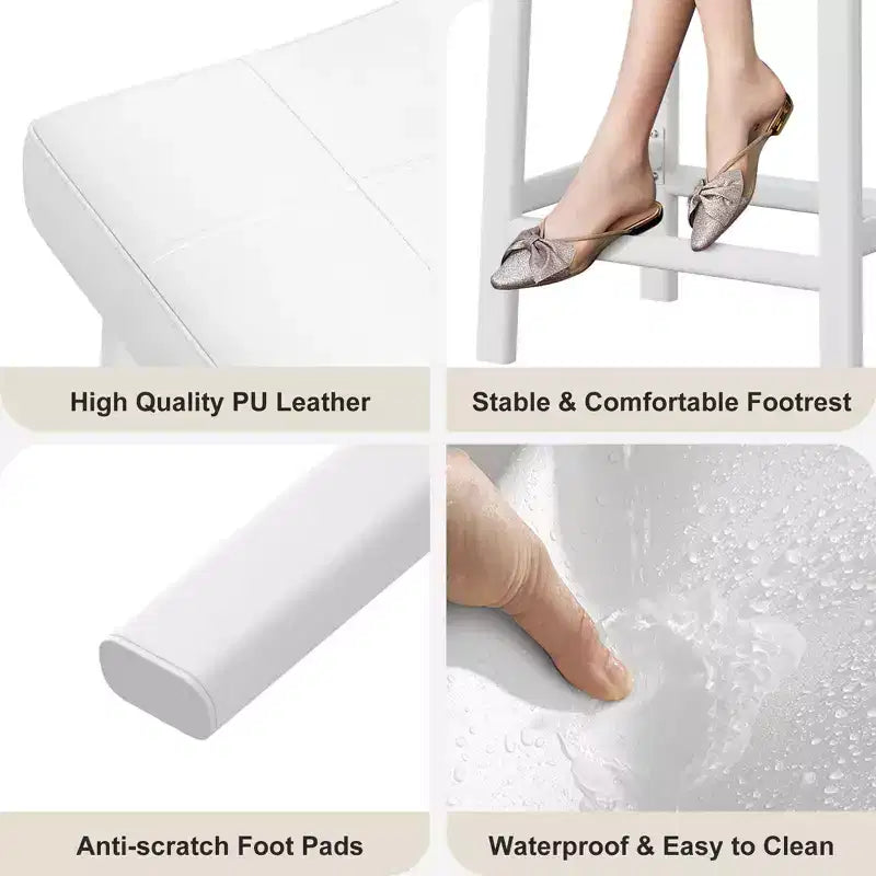 Counter Height Bar Stools with Upholstered Surface for Dining Room, Home Bar