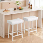 Counter Height Bar Stools with Upholstered Surface for Dining Room, Home Bar