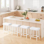 Counter Height Bar Stools with Upholstered Surface for Dining Room, Home Bar