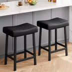 Counter Height Bar Stools with Upholstered Surface for Dining Room, Home Bar