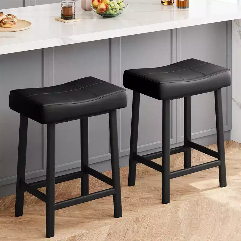 Counter Height Bar Stools with Upholstered Surface for Dining Room, Home Bar
