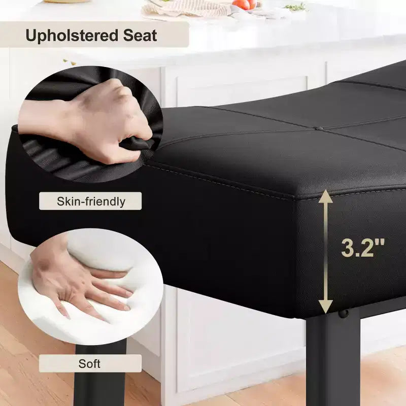 Counter Height Bar Stools with Upholstered Surface for Dining Room, Home Bar