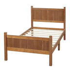 Twin Size Flat Panel Bed With Headboard & Footboard, Easy Assembly