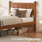 Twin Size Flat Panel Bed With Headboard & Footboard, Easy Assembly