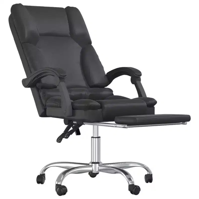 Massage Office Chair Black Faux Leather, Metal, Plywood Large