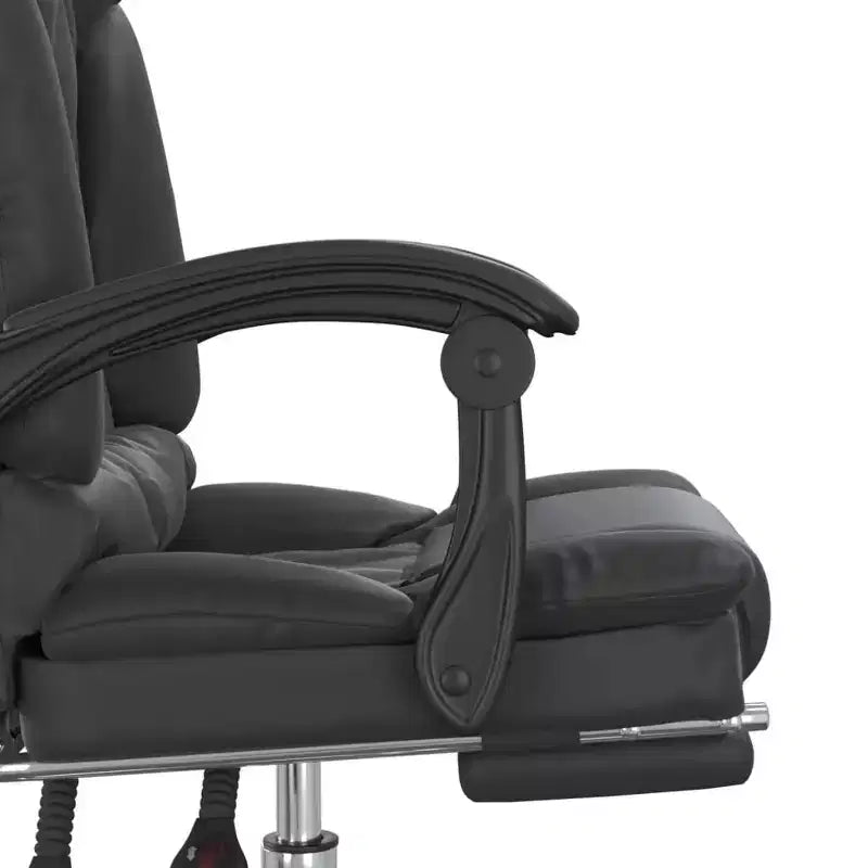 Massage Office Chair Black Faux Leather, Metal, Plywood Large